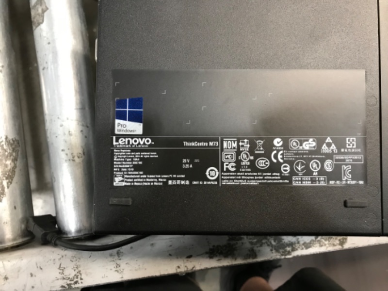 Photo 6 of PARTS ONLY DID NOT POWER ON 
Lenovo ThinkCentre M73 Tiny Desktop PC, Intel Pentium G3220T Dual-Core 2.6 GHz, 8GB RAM, 256GB SSD, Windows 10 Pro 