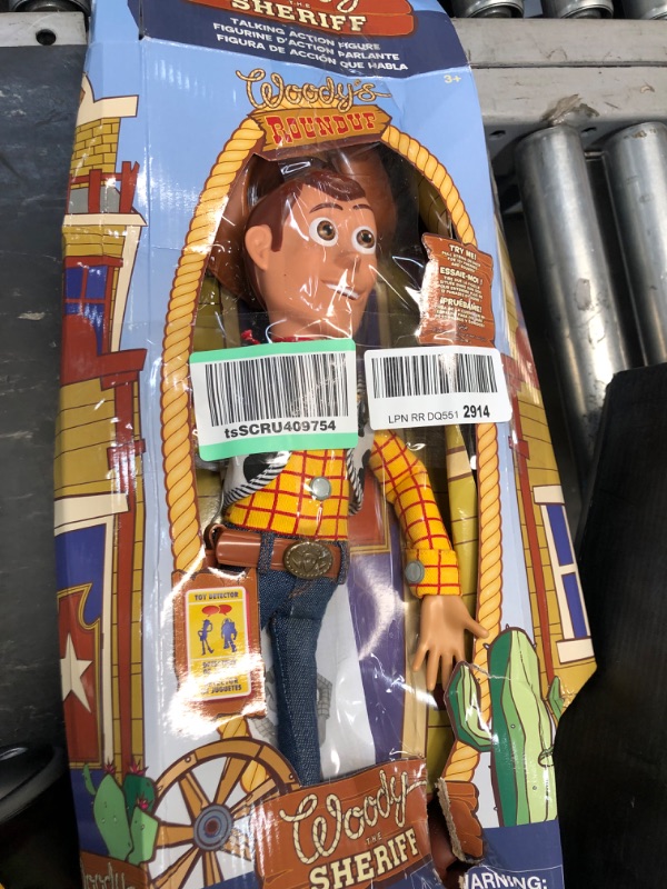 Photo 2 of 
Disney and Pixar Toy Story Movie Toy, Talking Woody Figure with Ragdoll Body, 20 Phrases, Pull Tab Activated Sounds, Roundup Fun Woody
Style:Woody