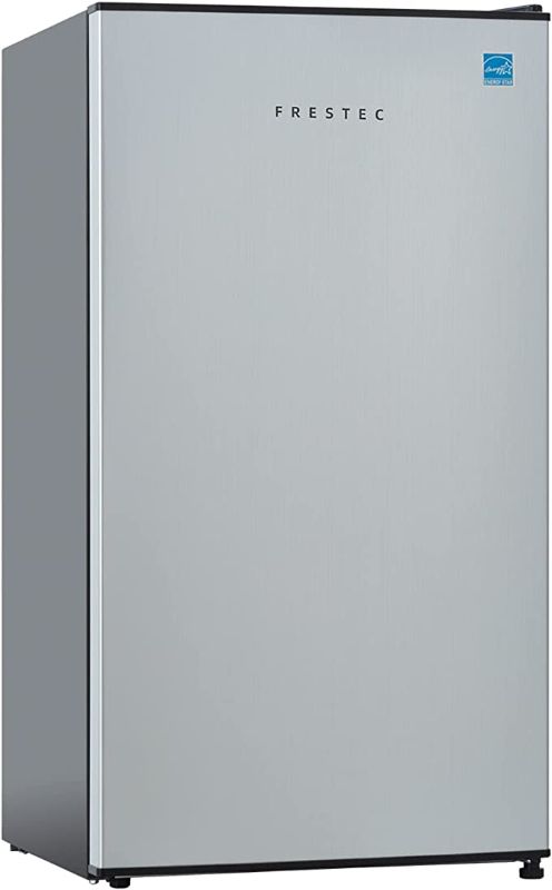 Photo 1 of Frestec 3.1 CU' Mini Refregiator, Compact Refrigerator, Small Refrigerator with Freezer, Silver (FR 310 SL)
