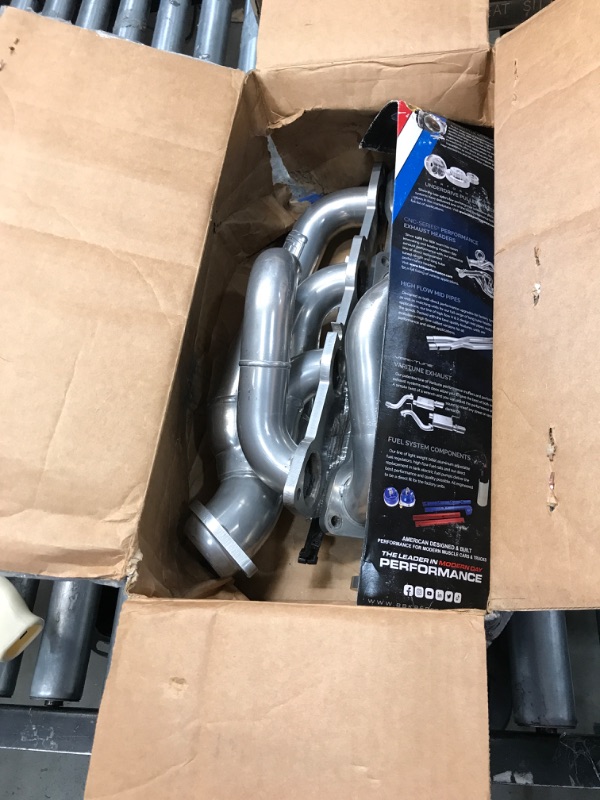 Photo 2 of BBK (40140) 1-5/8" Silver Ceramic Coated Shorty Tuned-Length Exhaust Header for Dodge Truck