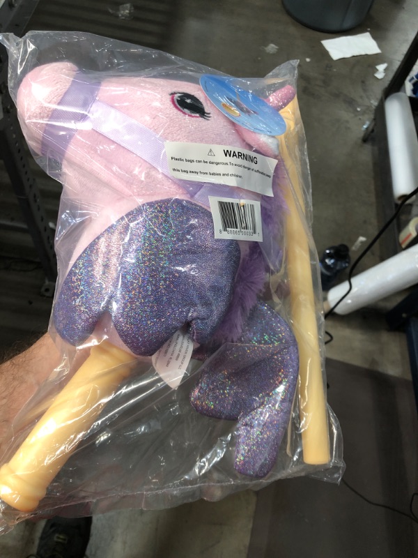 Photo 2 of **NEW** PonyLand Pink Unicorn Stick Horse with Sound Toy