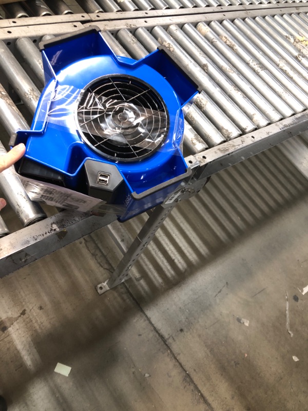 Photo 3 of **USED** Lasko High Velocity X-Blower Utility Fan for Cooling, Ventilating, Exhausting and Drying at Home, Job Site and Work Shop, Blue X12905 11x9x12