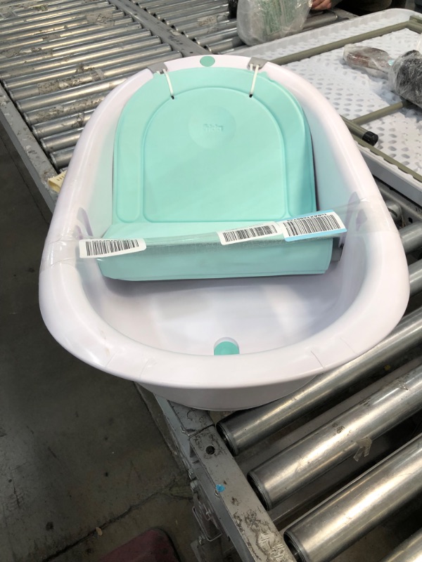 Photo 2 of 4-in-1 Grow-with-Me Bath Tub by Frida Baby Transforms Infant Bathtub to Toddler Bath Seat with Backrest for Assisted Sitting in Tub