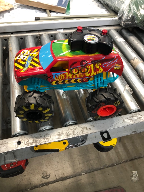 Photo 2 of ?Hot Wheels RC Monster Trucks 1:15 Scale HW Demo Derby, 1 Remote-Control Toy Truck with Terrain Action Tires, Toy for Kids 4 Years Old & Older HW DEMO DERBY RC