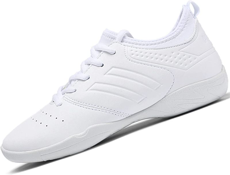 Photo 1 of  Cheer Shoes for Girls White Cheerleading Shoes Athletic Training Tennis Walking Sneakers for Women
size 38 (unknown size in US)