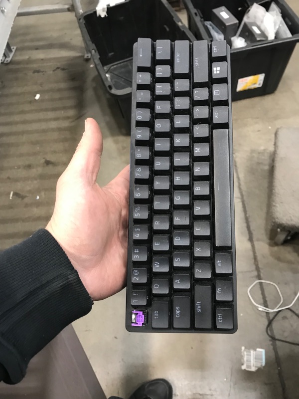 Photo 3 of Razer Huntsman Mini 60% Gaming Keyboard: Fast Keyboard Switches - Linear Optical Switches - Chroma RGB Lighting - PBT Keycaps - Onboard Memory - Classic Black
