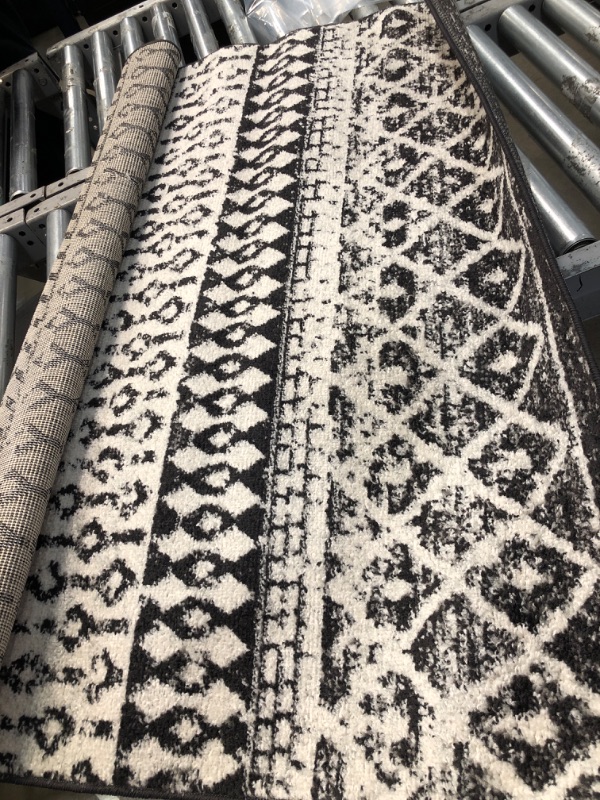 Photo 1 of **USED** 3'11"x5'7" Black and White Rug