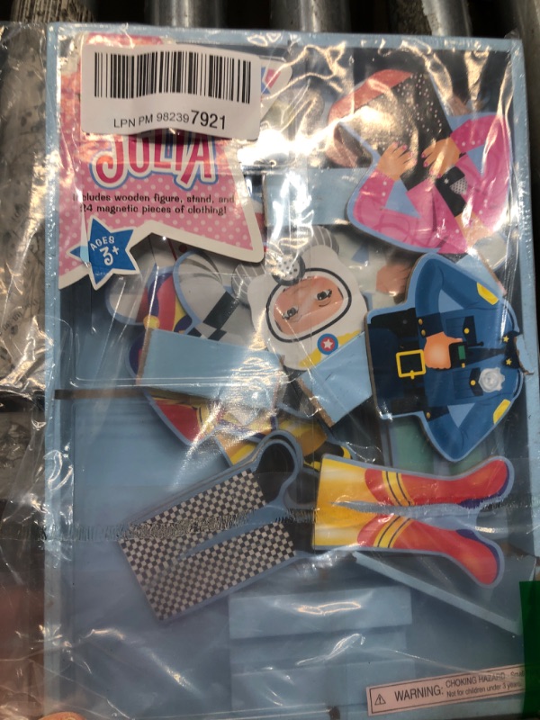 Photo 1 of **USED/DAMAGED** Melissa & Doug Julia Magnetic Dress-Up Wooden Doll Pretend Play Set (25+ pcs)