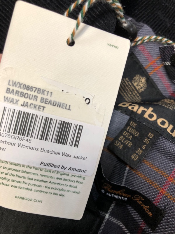 Photo 3 of **NEW** Barbour Beadnell Wax Jacket 14 Black