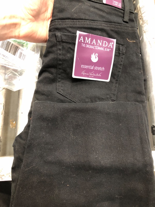 Photo 3 of **NEW** Gloria Vanderbilt Women's Amanda Classic High Rise Tapered Jean Standard 6 Tall Black