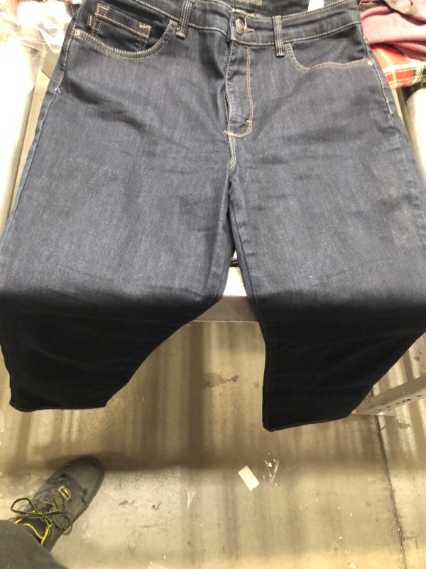 Photo 1 of **USED/INNACURATE STOCK PHOTO** Lee Womens Dark Blue Instantly Slims Classic Relaxed Fit Monroe Straight Leg Jean 10 Medium 
