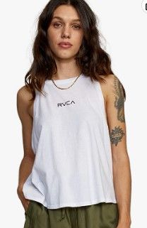 Photo 1 of **NEW** RVCA Women's Graphic Tank Top Shirt X-Small Small Rvca/Blue Yonder