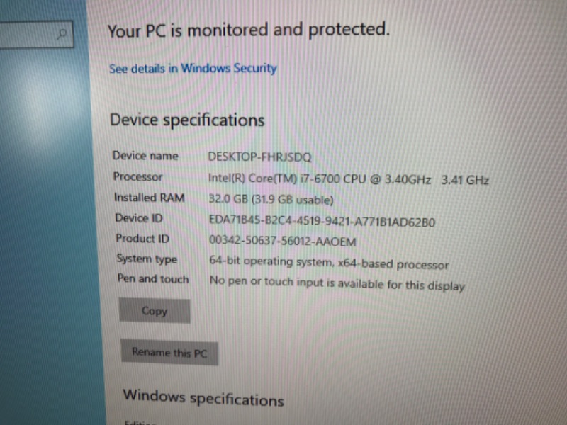 Photo 8 of  DELL OPTIPLEX 7040 DESKTOP COMPUTER I7 6700 3.4GHZ,32GB DDR4 NEW 512GB M.2 NVME M.2 SSD, WINDOWS 10 PRO,AX210 BUILT-IN WIFI 6E READY,HDMI DUAL 4K MONITOR SUPPORT
