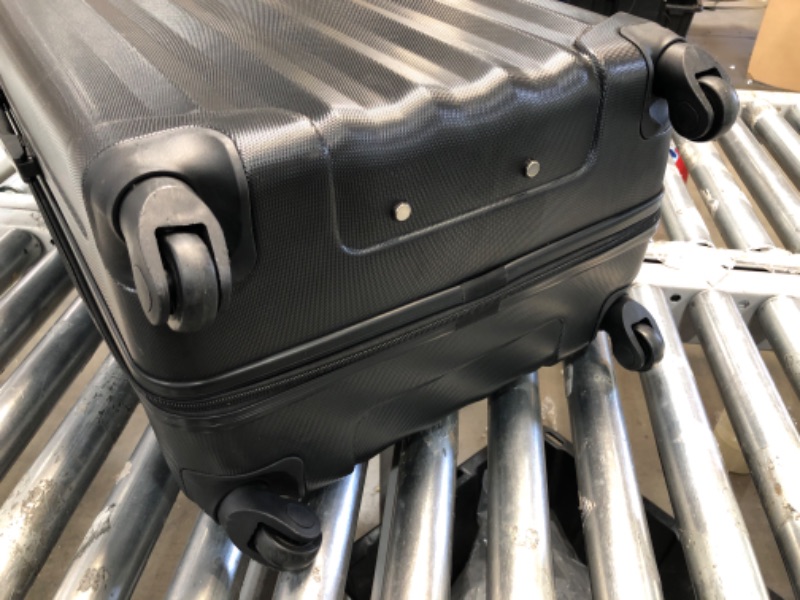 Photo 7 of **BROKEN PEG**DELSEY Paris Helium Aero Hardside Expandable Luggage with Spinner Wheels, Brushed Charcoal, Checked-Large 29 Inch Checked-Large 29 Inch Brushed Charcoal