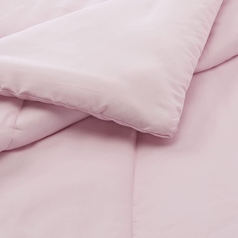 Photo 1 of **ONLY COMFORTER** Amazon Basics Kid's Comforter Set - Soft, Easy-Wash Microfiber - Twin, Light Pink