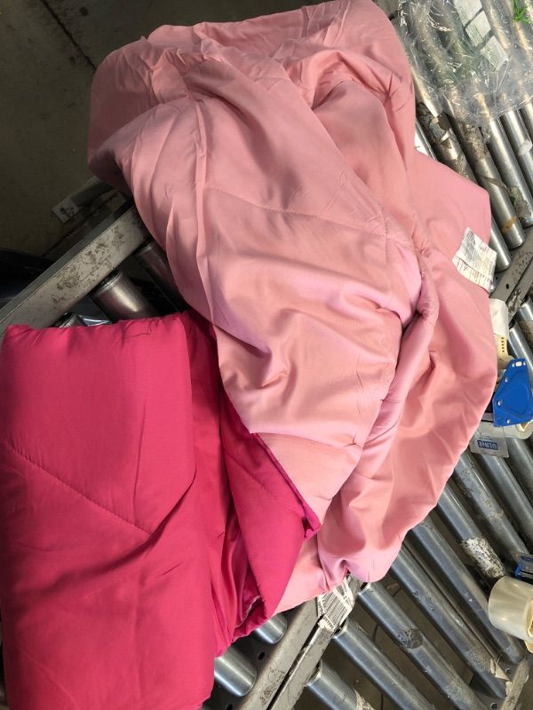 Photo 3 of **COMFORTER ONLY** Amazon Basics Kid's Comforter Set - Soft, Easy-Wash Microfiber - Twin, Light Pink
