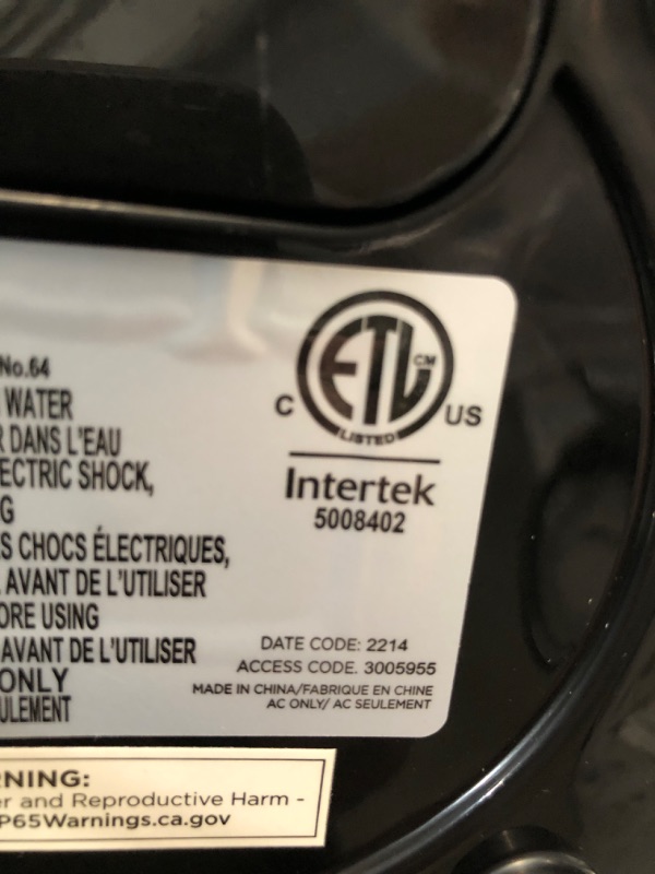 Photo 3 of *NONFUNCTIONAL* CHEFMAN Small, Compact Air Fryer Healthy Cooking, 2 Qt, Nonstick, User Friendly and Adjustable Temperature Control w/ 60 Minute Timer & Auto Shutoff, Dishwasher Safe Basket, BPA - Free, Black Black - 2 Quart