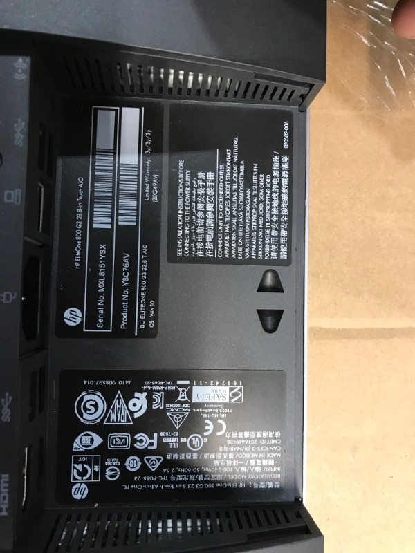 Photo 1 of DAMAGED SCREEN STILL DISPLAYS PARTLY BUT DOES DISPLAY WITH EXTERNAL DISPLAY 
HP EliteOne 800 G2 23" FHD All in One PC - Intel Core i5-6500 3.2GHz 16GB 512GB SSD Webcam WiFi Windows 10 Pro (Renewed)