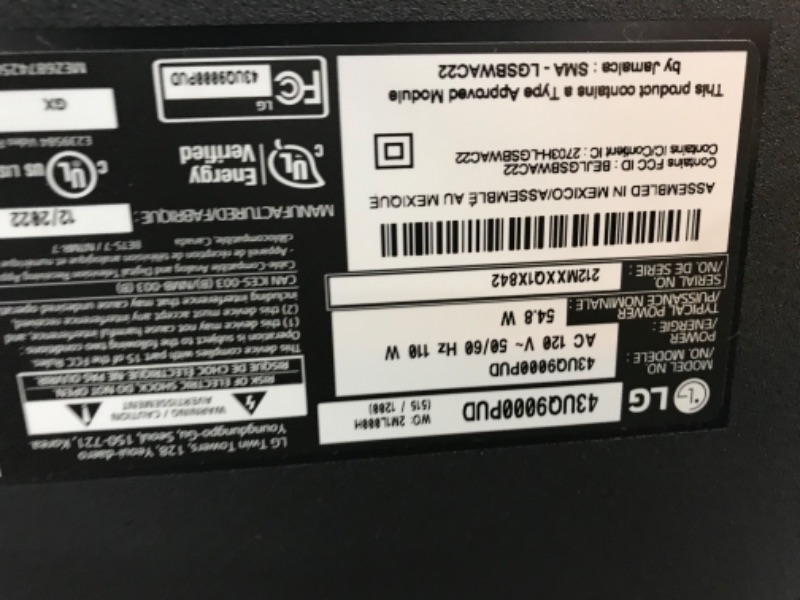 Photo 6 of LG 43-Inch Class UQ9000 Series Alexa Built-in 4K Smart TV (3840 x 2160),Bluetooth, Wi-Fi, USB, Ethernet, HDMI 60Hz Refresh Rate, AI-Powered 4K, Cloud Gaming (43UQ9000PUD, 2022)
