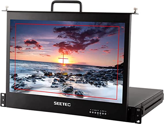 Photo 1 of SEETEC 17.3 Inch SC173-HSD-56 1RU Pull Out Rack Mount Monitor Full HD 1920x1080 Broadcast LCD Monitor (SDI/HDMI)
