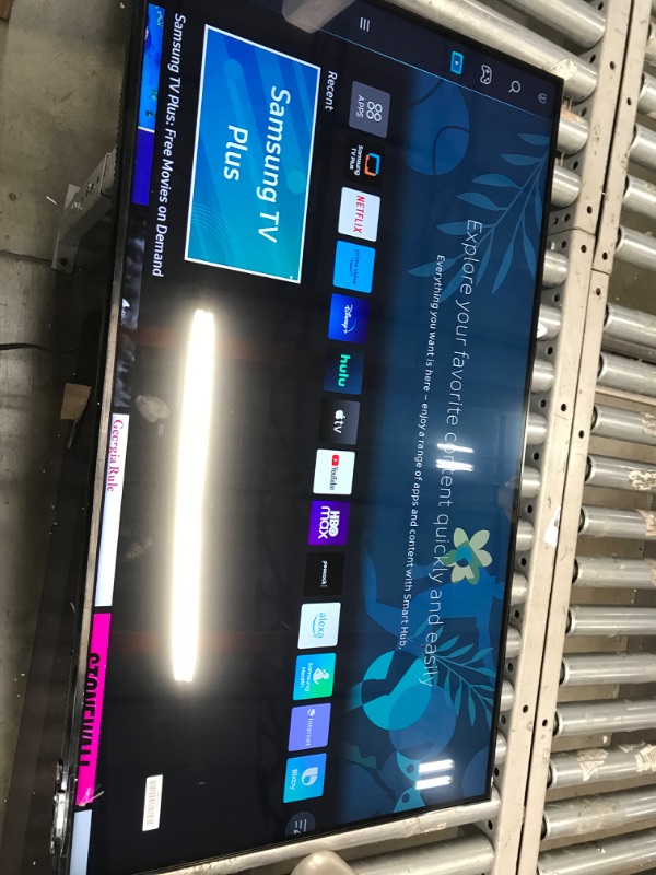 Photo 2 of SAMSUNG 43-Inch Class Crystal 4K UHD AU8000 Series HDR, 3 HDMI Ports, Motion Xcelerator, Tap View, PC on TV, Q Symphony, Smart TV with Alexa Built-In (UN43AU8000FXZA, 2021 Model) 43-Inch TV Only