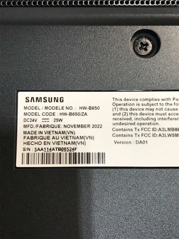 Photo 4 of SAMSUNG HW-B650 3.1ch Soundbar w/Dolby 5.1 DTS Virtual:X, Bass Boosted, Built-in Center Speaker, Bluetooth Multi Connection, Voice Enhance & Night Mode, Subwoofer Included, 2022
