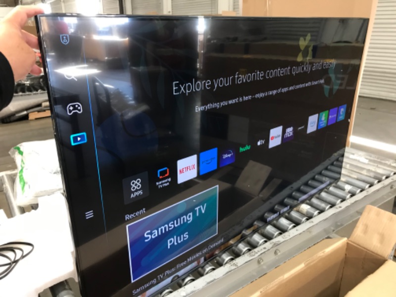 Photo 2 of SAMSUNG 55-Inch Class Crystal 4K UHD AU8000 Series HDR, 3 HDMI Ports, Motion Xcelerator, Tap View, PC on TV, Q Symphony, Smart TV with Alexa Built-In (UN55AU8000FXZA, 2021 Model)
