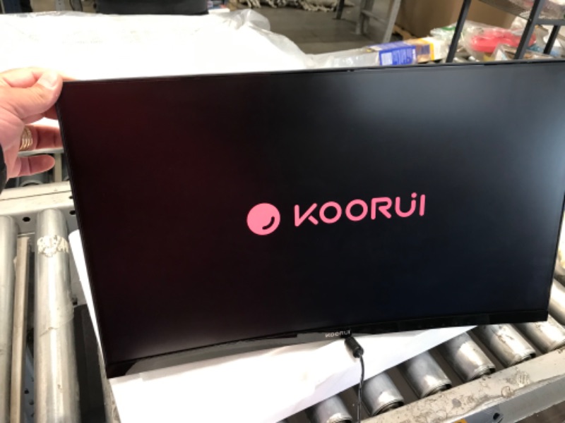 Photo 4 of KOORUI 24" Curved 60Hz Computer Monitor LED Monitor Full HD 1080P HDMI VGA, 1800R, Tilt Adjustment, Eye Care, Black 24N5C 23.6 inch/75HZ/Curved/FHD