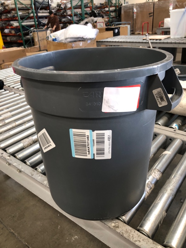 Photo 2 of *10GALLON* Carlisle FoodService Products 34101023 Bronco Round Waste Container Only, 10 Gallon, Gray