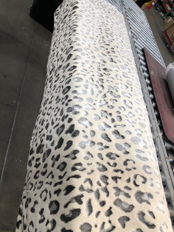 Photo 1 of **USED/DAMAGED** CosmoLiving by Cosmopolitan HZ50A Cougar Area Rug, Snow Leopard 5 ft x 7 ft Snow Leopard