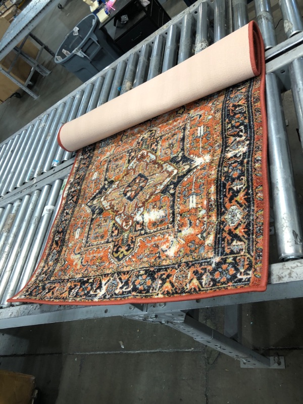 Photo 2 of **USED** nuLOOM Florence Vintage Persian Runner Rug, 2' 6" x 6', Rust Rust 2' 6" x 6'