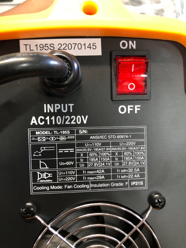 Photo 5 of *MISSING ATTACHMENTS**TOOLIOM 50A Non-Touch Pilot ARC Air Plasma Cutter Dual Voltage 110V/220V IGBT Inverter Metal Cutting Machine 1/2" Clean Cut 50A High Frequency