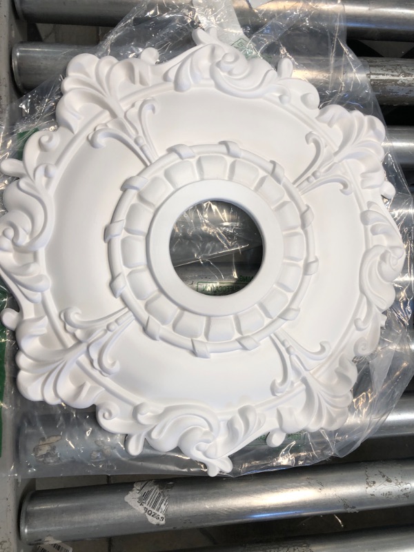 Photo 2 of **MINOR SHIPPING DAMAGE** Granada 18" H x 18" W x 1.75" D Ceiling Medallion