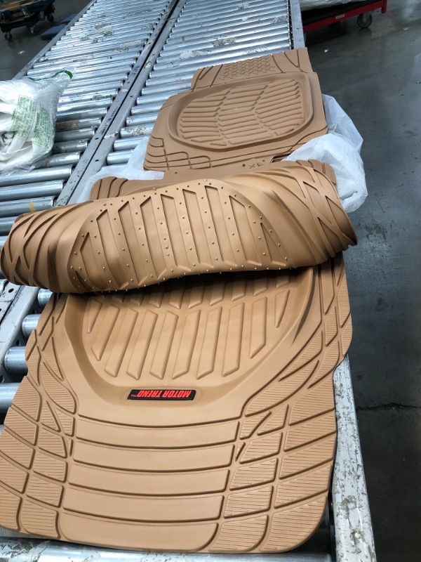 Photo 1 of 3PIECE / Motor Trend Original FlexTough Beige Rubber Car Floor Mats