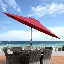 Photo 1 of 10' X 6'5" Patio Umbrella Red