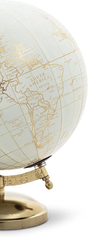 Photo 1 of Abbott Collection 57-LATITUDE-02 Globe on Stand, 11 inches, Ivory
