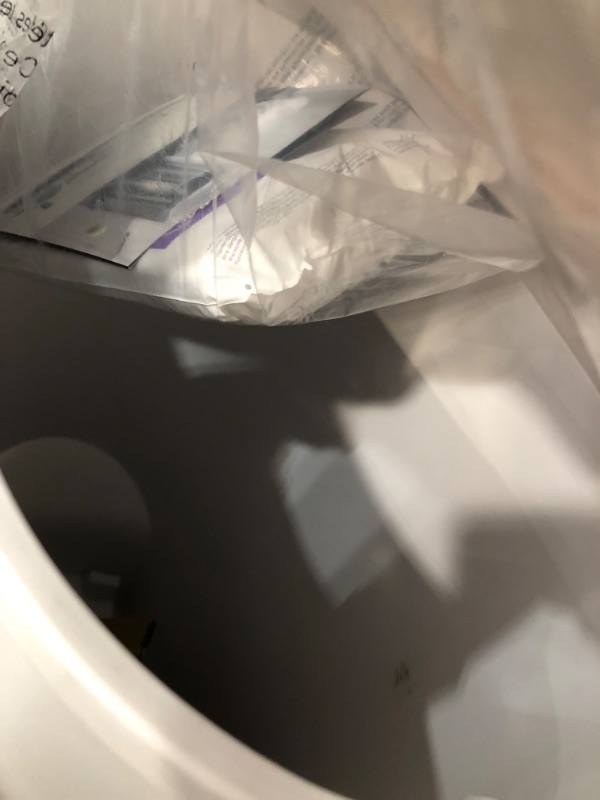 Photo 1 of simplehuman 40 Liter / 10.6 Gallon Slim Kitchen Step Trash Can with Liner Rim, 40L, White
