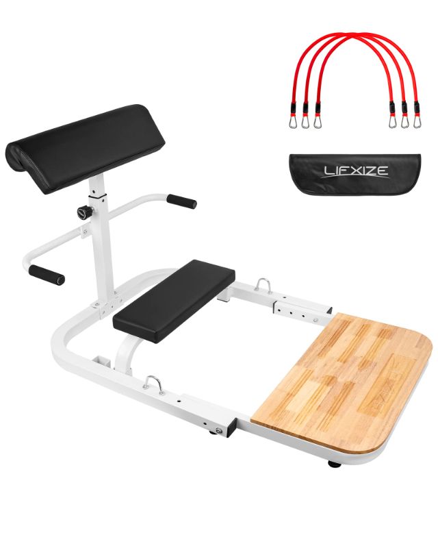 Photo 1 of ***PARTS ONLY***HIP THRUST MACHINE PORTABLE GLUTE WORKOUT EQUIPMENT FOR HOME GYM FITNESS BOOTY GLUTE TRAINING WITH 3*50LBS RESISTANCE BANDS, DETACHABLE CUSHION GLUTE MACHINE
