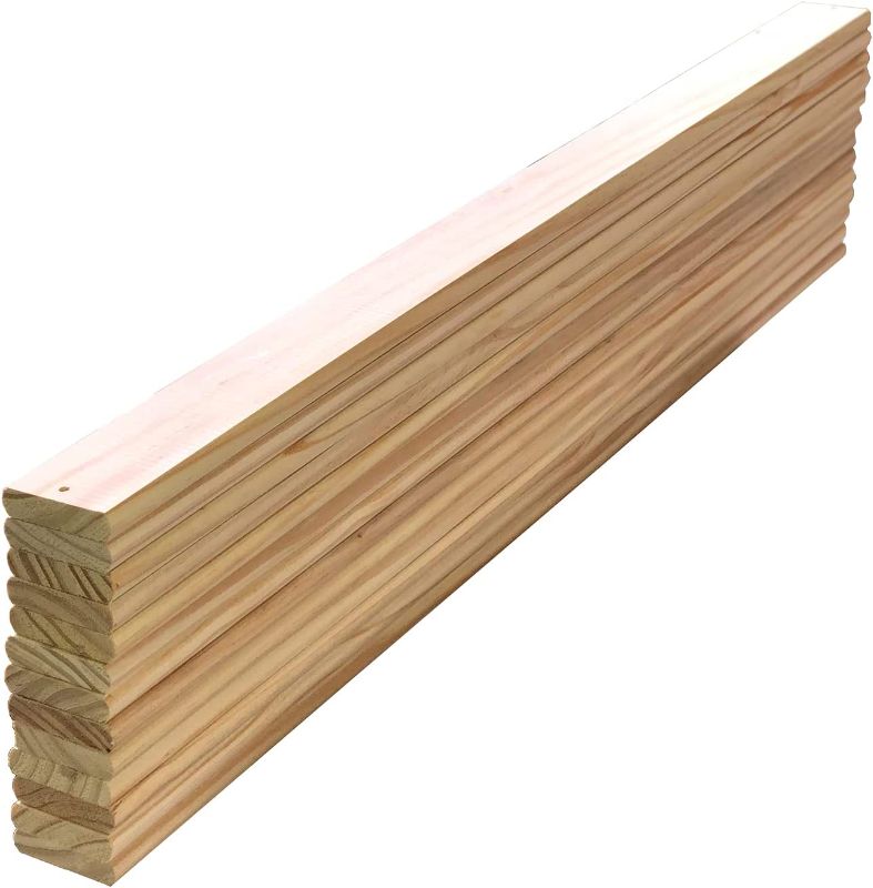 Photo 1 of 
Bed Slats King Size 78 inches x 3 inches Wide x 1 Solid Pine Wood Mattress Support Pack of 13 Count Replacement Spare Parts Custom Size Cutting Service...
Size:King 78