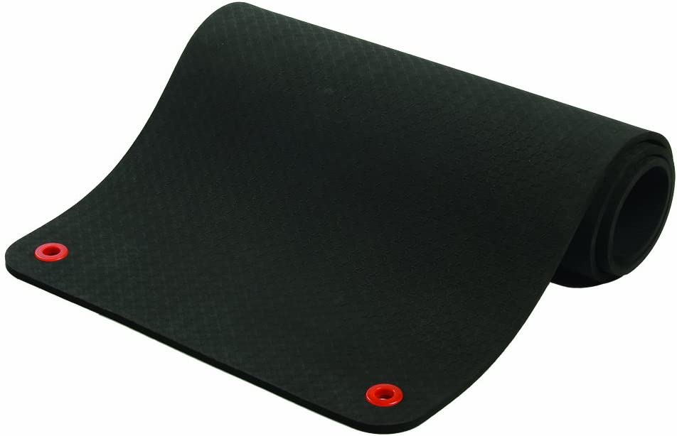 Photo 1 of 
SPRI Hanging Exercise Mat, Fitness & Yoga Mat for Group Fitness Classes, Commercial Grade Quality with Reinforced Holes
Color:56" L x 23" W x 3/8" (Black)