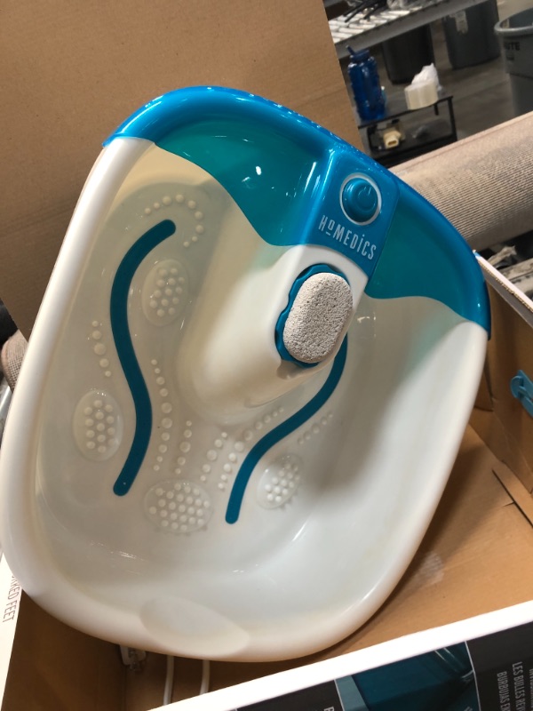 Photo 1 of HoMedics Bubble Mate Foot Spa, Toe Touch Controlled Foot Bath with Invigorating Bubbles and Splash Proof, Raised Massage nodes and Removable Pumice Stone