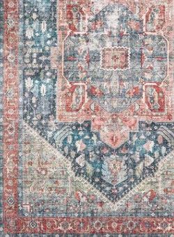 Photo 1 of Artistic Weavers Amelie Vintage Printed Washable Rug,6'7" x 9',