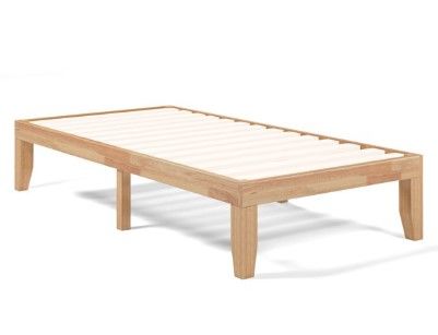 Photo 1 of Costway Twin Size 14'' Wooden Bed Frame Mattress Platform Wood Slats Support Natural