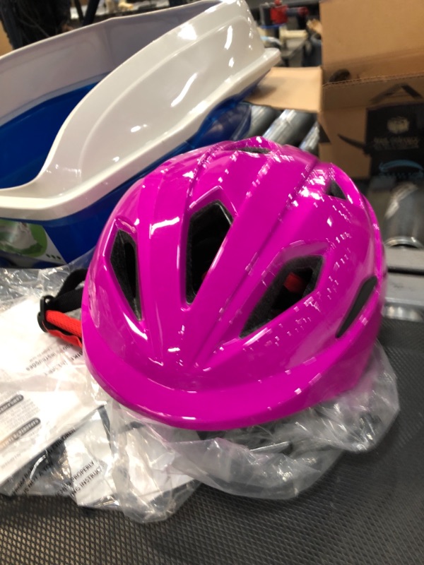 Photo 2 of 
Joovy Noodle Bike Helmet for Toddlers and Kids Aged 1-9 with Adjustable-Fit Sizing Dial, Sun Visor, Pinch Guard on Chin Strap, and 14 Vents to Keep Little...
Size:Small
Color:Pink