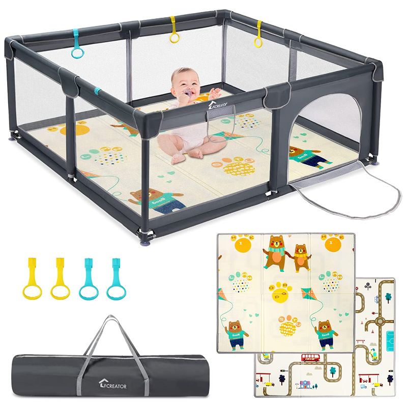 Photo 1 of 
LFCREATOR Baby Playpen with Mat,Playpen for Babies and Toddlers, Large Baby Play Yard for Indoor&Outdoor?BPA-Free,Safe No Gaps Baby Activity Center 47