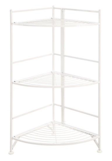 Photo 1 of  3 Tier Corner Folding Metal Corner Shelf - Breighton Home

