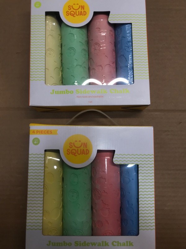 Photo 2 of 2PK-4pc Jumbo Sidewalk Chalk - Sun Squad
