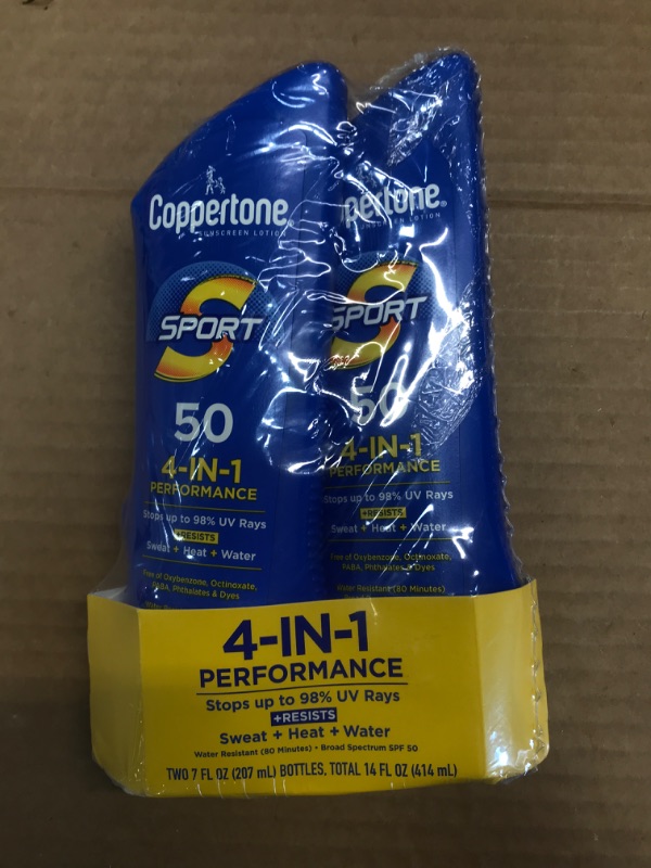 Photo 2 of Coppertone Sport Sunscreen Lotion - SPF 50 - 2pk
