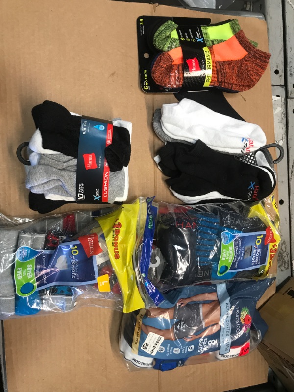 Photo 1 of BUNDLE OF 6 ASSORTED PACKS OF BOYS/MENS SOCKS/UNDERWEAR 