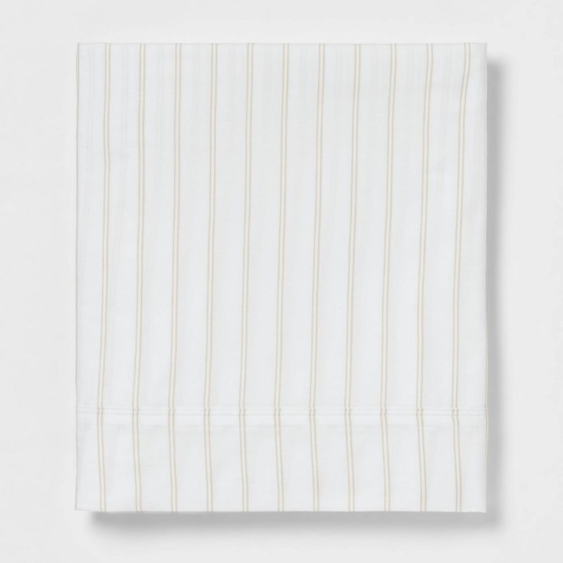 Photo 1 of 300 Thread Count Ultra Soft Striped Flat Sheet - Threshold™